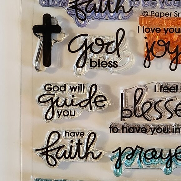 #54 Stamp Set Religious Faith Encouraging Inspirational Card Making Scrapbook… - Picture 2 of 6